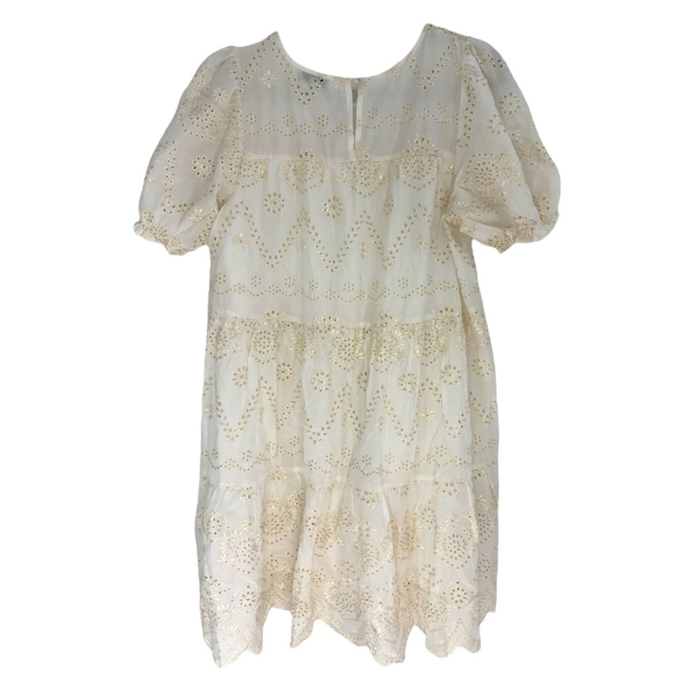 Moon River embroidered eyelet cotton dress l - Picture 3 of 9